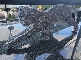 Glänzender Panther-Figur Deko-Objekt