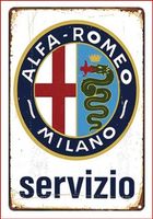 Alfa Romeo Blechschild  20x30 cm. Kostenfreie Zustellung!