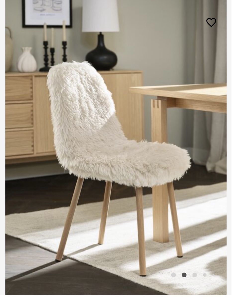 Jysk Sedie: JONSTRUP Teddy off-white Stoff/Eiche Stuhl – Nuovo (secondo la descrizione) da Luzern venduto da ric_x8ls 2