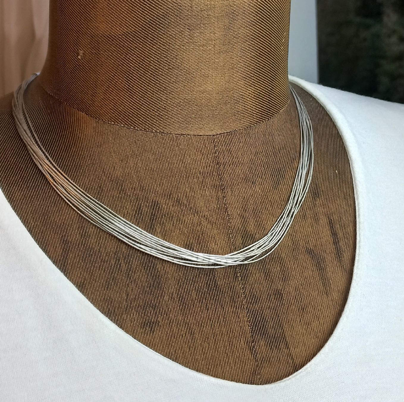 Catenine: Vintage Liquid Silver oder Navajo-Stil Silber Halskette – Usato da Buchs AG venduto da Dzirul 6