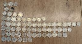 Lot de 67 pièces de 50 centimes Francs Suisse