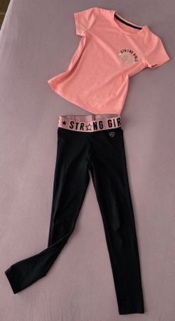 C&A Mädchen Turn-Set. T-Shirt & Leggings Gr. 122/128 