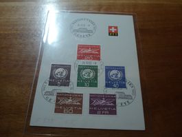 PTT-Blättli 1955, UNO Genf, Sonder-o