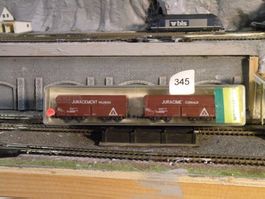 Minitrix 13608 Güterwagen Juracement gebraucht im Set (345)