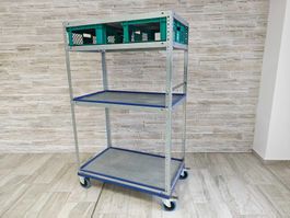 Kommissionierwagen 4 Böden Etagenwagen 100x60x168 cm 400 kg
