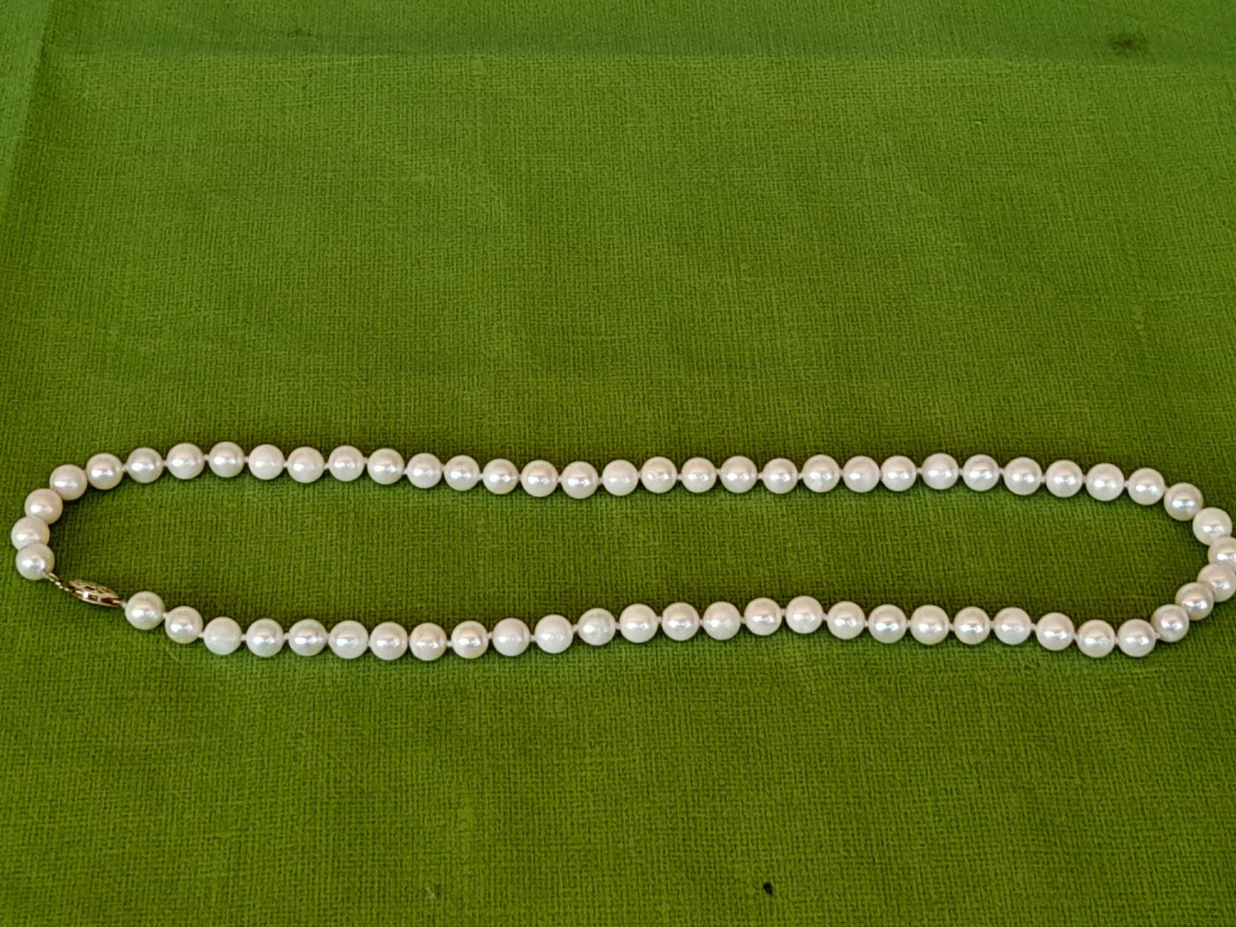 Catenine: Perlenkette mit Goldverschluss 14 K – Usato da Aeschi b.Spiez venduto da 52__yhr6 4
