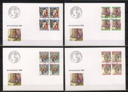 1999, FDC, Pro Juventute, Viererblöcke