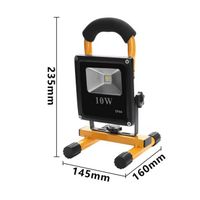 LED AKKU STRAHLER 10W HANDLAMPE IP65 kaltweiss