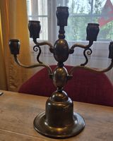 Antiker Kandelaber 5 flammig  Massivmessing um 1900