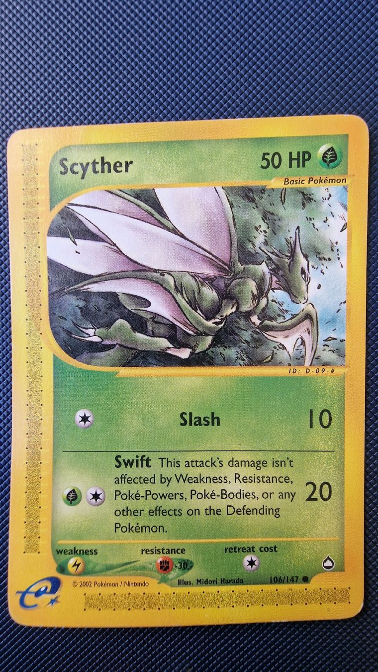 Pokémon Carte collezionabili: Scyther #106 – Pokémon Aquapolis  – Usato da Veytaux venduto da PocketMonster
