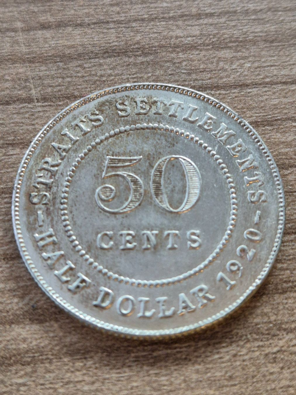 Toutes les monnaies: Straits Settlements - 50 Cents 1920 - Silber – D'occasion à Mels par Goldenfalcon