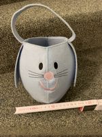Süsser Osterkorb Hase, Filz, blau, Osternest 🐰🐣🌼 Ki20
