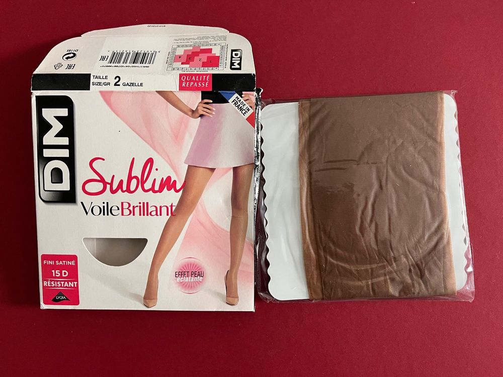 Mi-Bas Femme Sublim Voile Brillant Bord Invisible Dim - Lot X4, Fabriqués En France