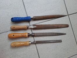 4er Set gebrauchte Werkstatt Feilen