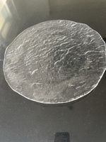 Textured Glass Serving Plate - Stylish Kitchen Decor