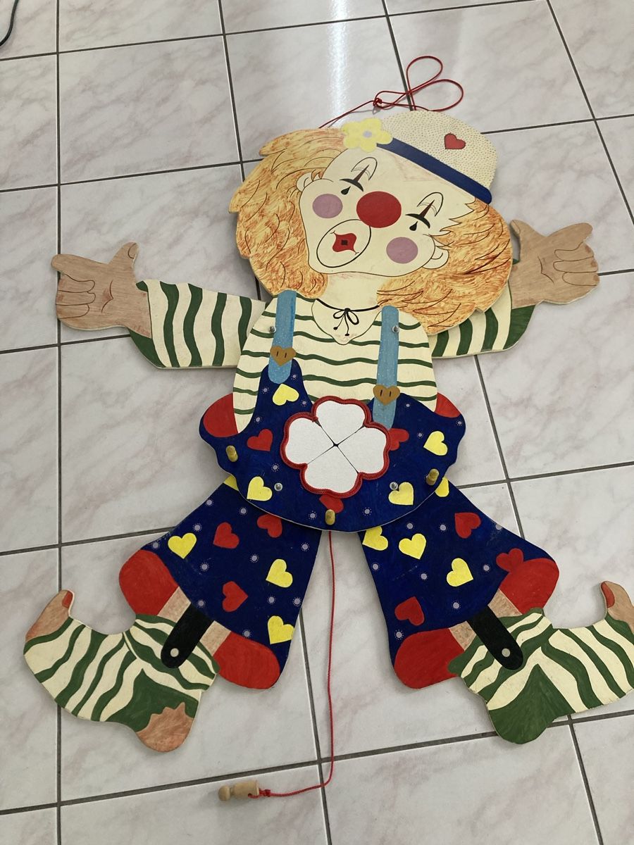 Statuette: Grosser Hampelmann Clown aus Holz – Usato da Gränichen venduto da SabineZ01 2