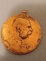 Medaille mit Kaiser Franz Joseph I. Gedenkmünze Messing