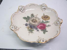 Rosenthal-Moliere-Schale aus Porzellan mit Goldrand 20cm.