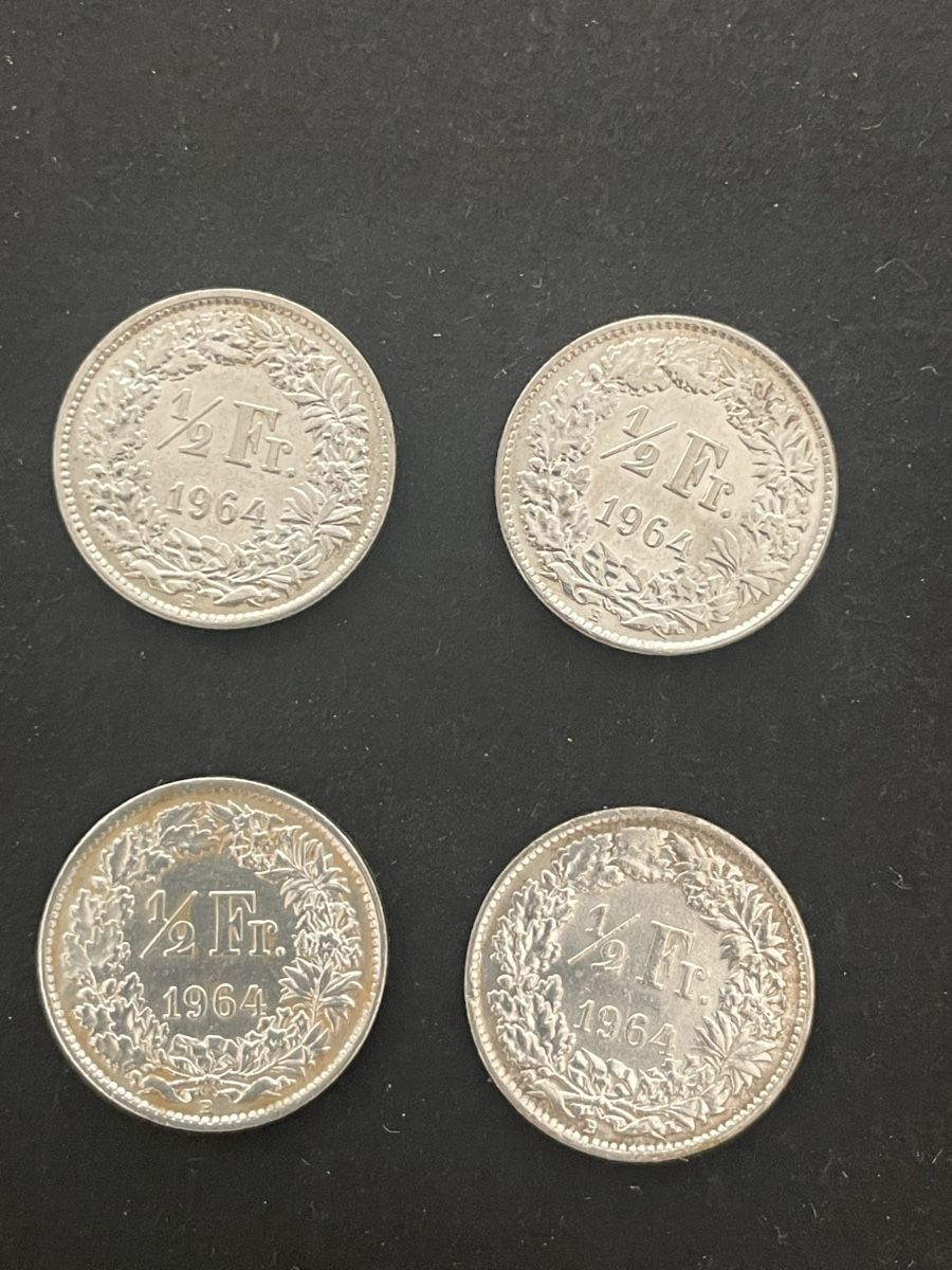 Tutti le monete: 4 x -.50 Silber CH Jahr 1964 – Usato da Meierskappel venduto da Hala03