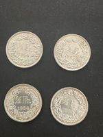 4 x -.50 Silber CH Jahr 1964