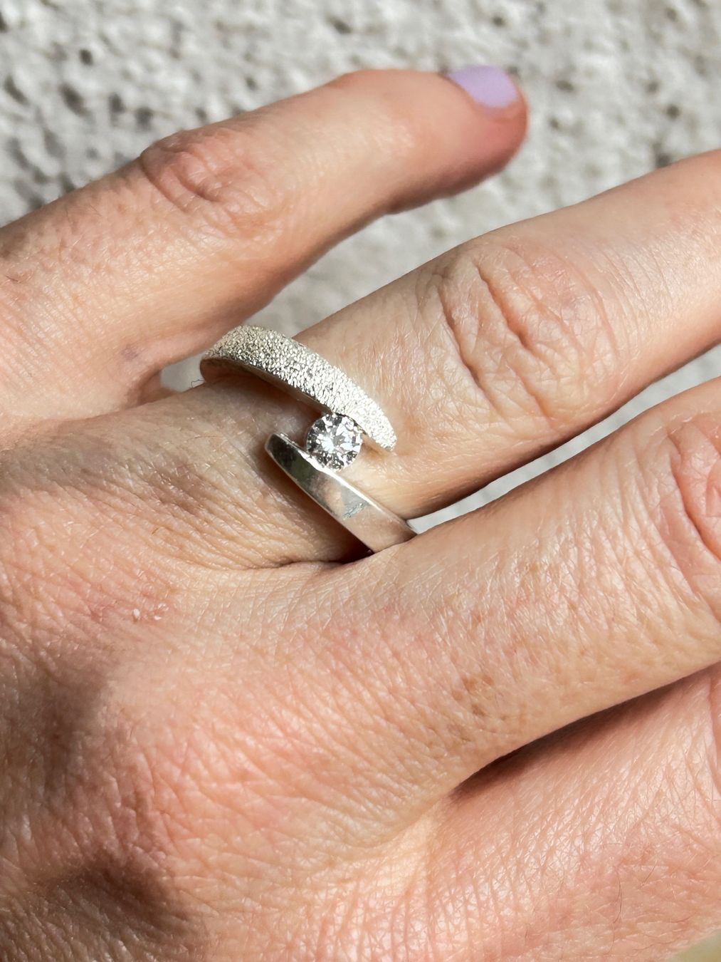 Ringe: Silberring matt-glanz "LIGHT" – Gebraucht aus Dittingen von Bijoubelle