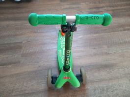 Micro Mini Trottinett grün mit neuer orangener Bremse