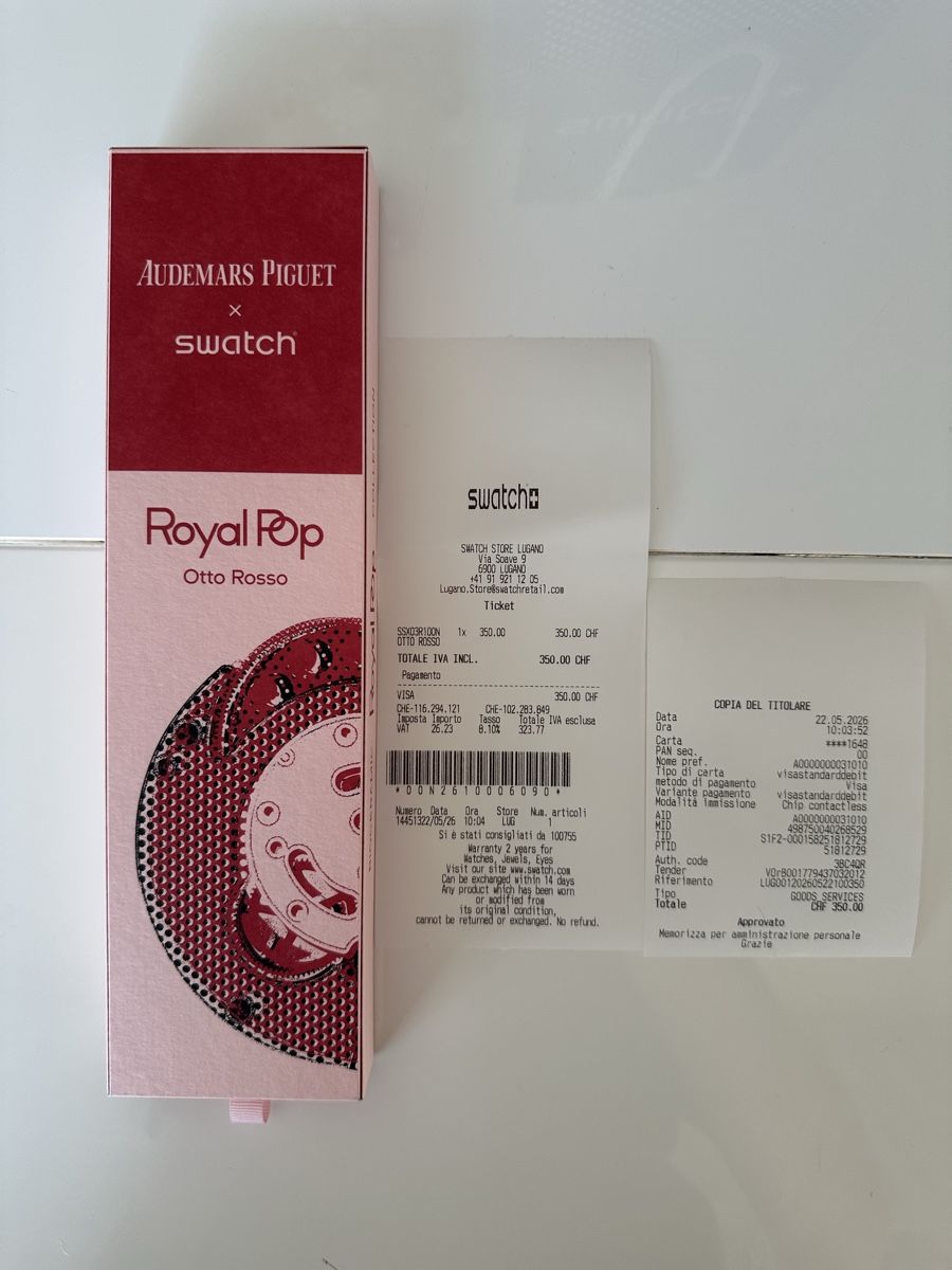 Swatch Orologi: Swatch Royal Pop - Otto Rosso – Nuovo e nell'imballaggio originale da Lugano venduto da matteroma04 1