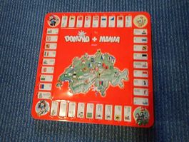 Migros Mania Domino komplettes Set+CH Domino mit Box+Säckli