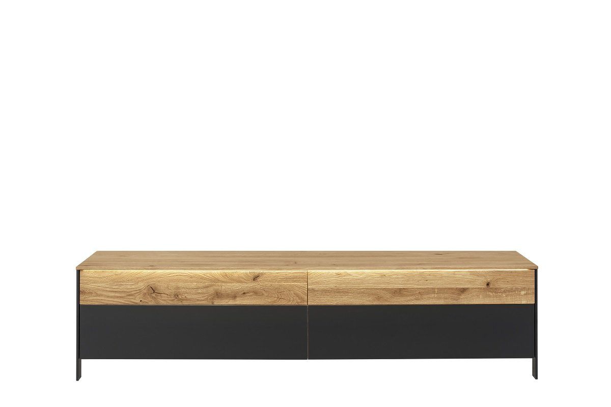 Mobili TV: Lowboard BOSTON Wildeiche massiv 200 cm Glas schwarz – Nuovo e nell'imballaggio originale da Unterentfelden venduto da moebelrufli 1