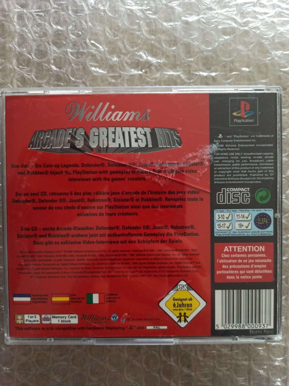 Spiele: Williams Arcade's Greatest Hits PS1 – Gebraucht aus Oberweningen von mar_87mx 1
