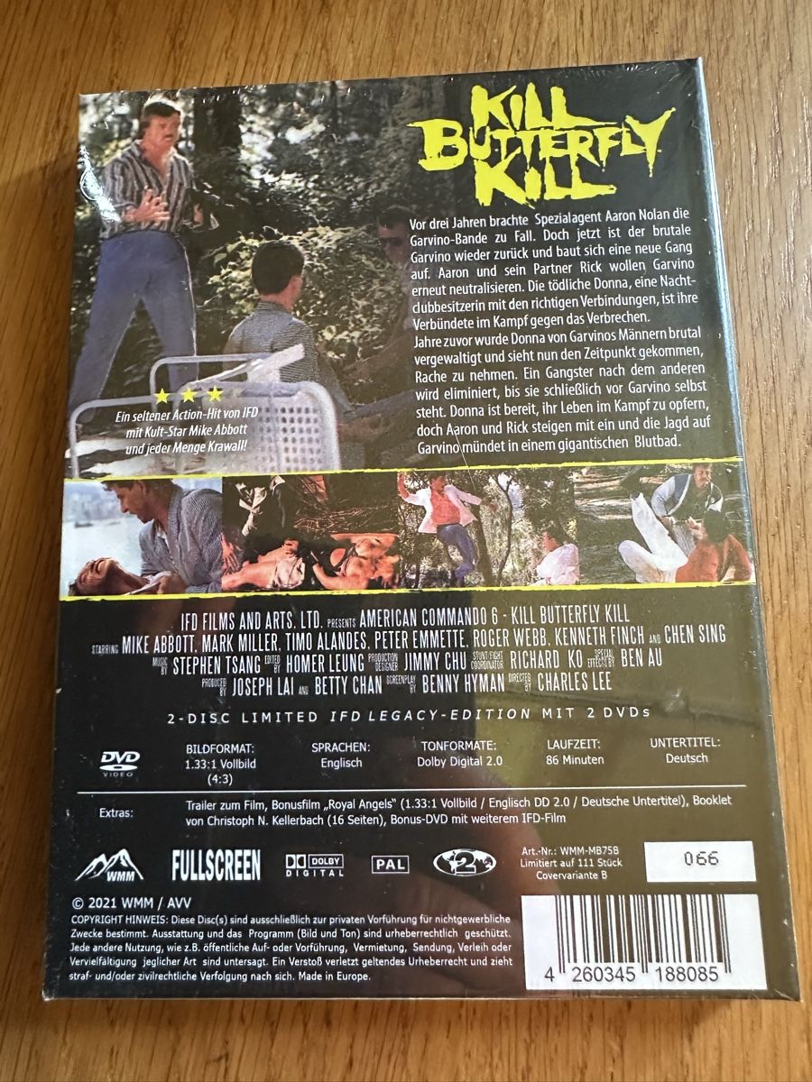 Tutti i DVDs: Kill Butterfly kill Mediabook, neu OVP ￼ – Nuovo e nell'imballaggio originale da Benken ZH venduto da Audi-erich 1