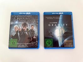 2 x Bluray 3D - Grindelwalds Verbrechen + Gravity - Blu Ray