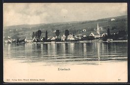 Erlenbach /ZH, Panorama mit Zürichsee u