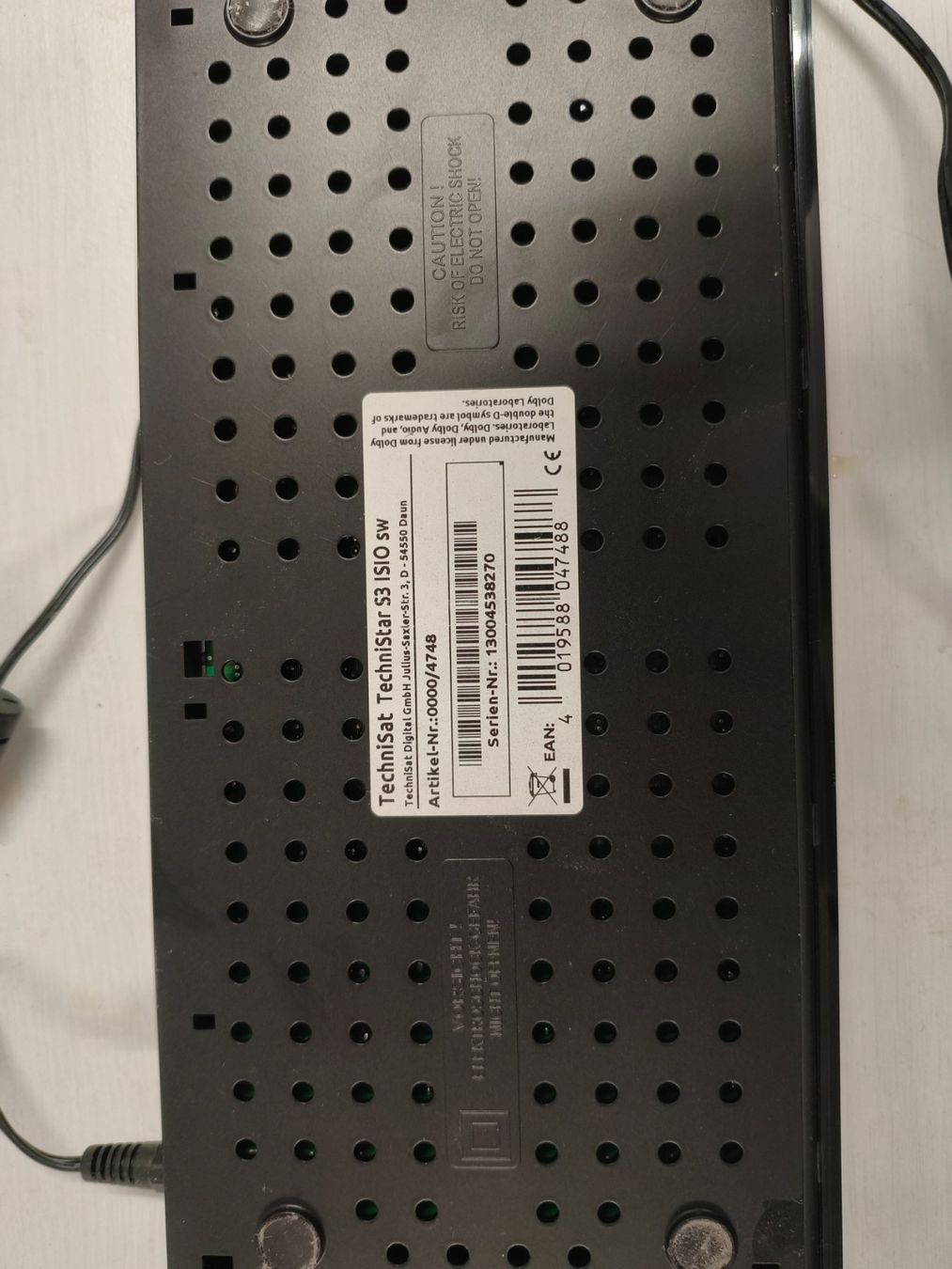 Technisat Receiver: TechniSat TechniStar S3 ISIO Sat-Receiver inkl. Netzteil – Gebraucht aus Uerikon von TechKing 1