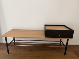 Garderobenbank mit Kupferdetails & Schubladenteil