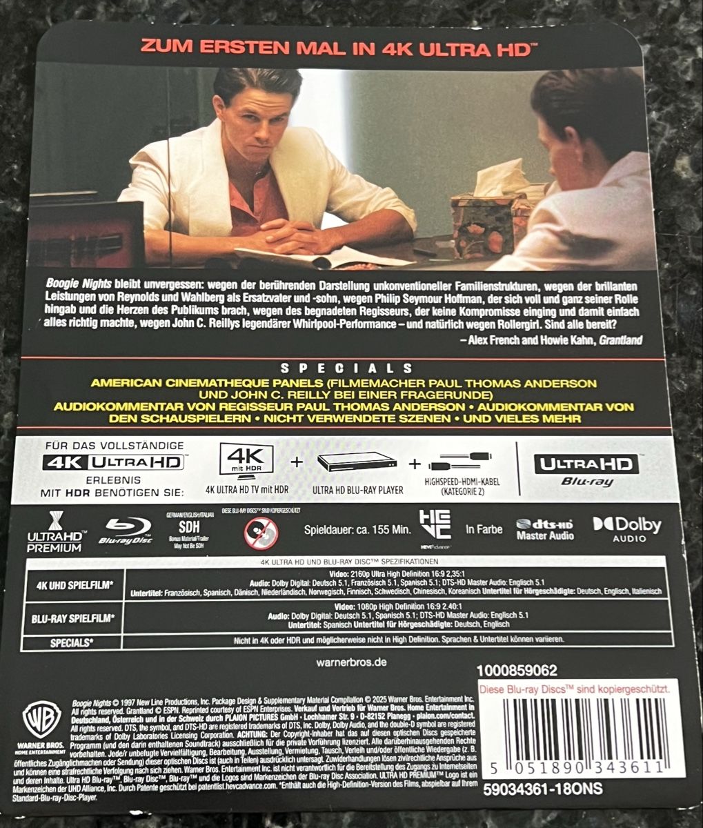 Alle DVDs: Boogie Nights 4K UHD 2 Disc Steelbook – Gebraucht aus Buckten von Dominoluna 5