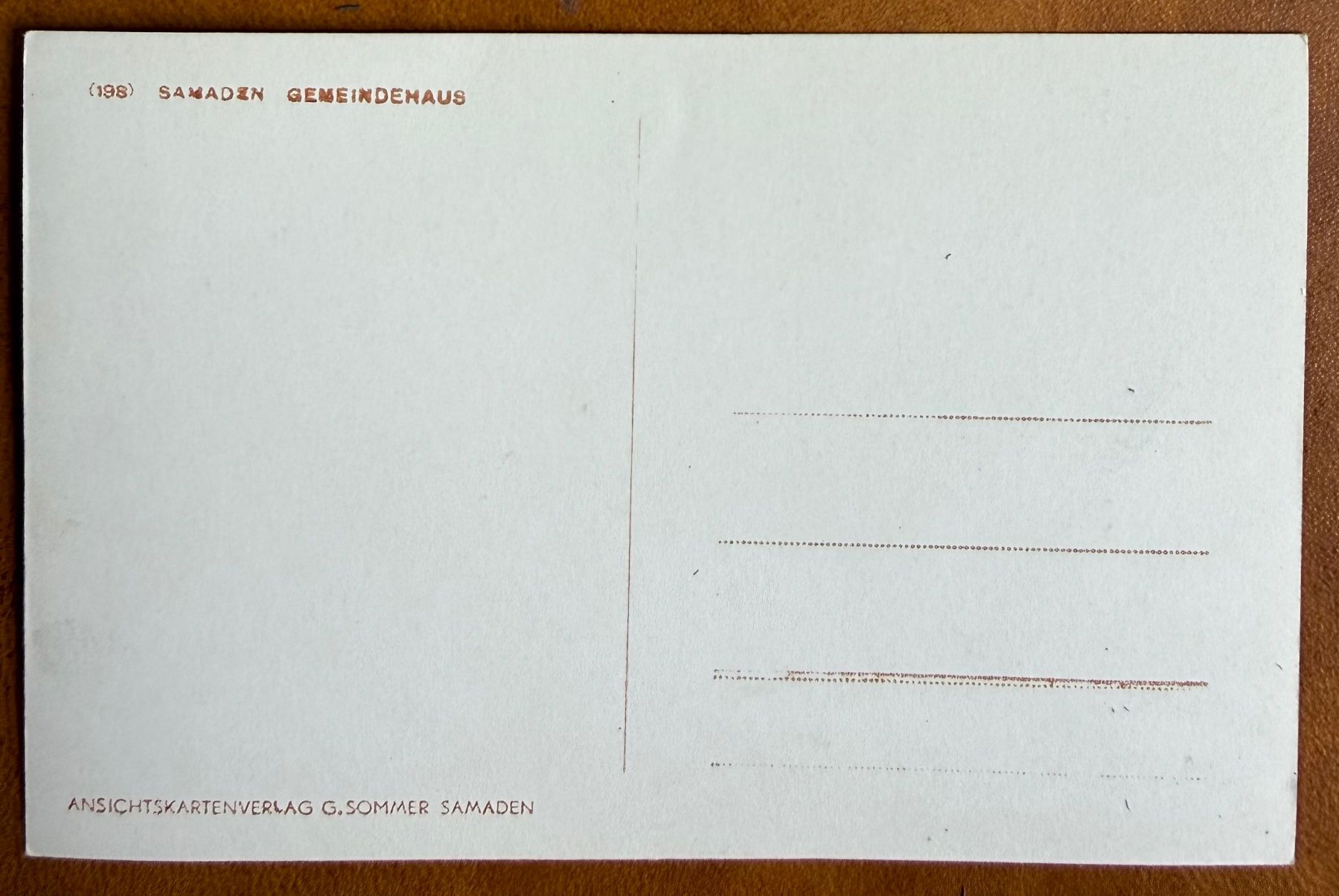 Cartoline postali: Samaden - Gemeindehaus - AK – Usato da Lutry venduto da Ediego 1
