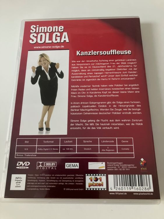 Simone Solga - Kanzlersouffleuse (DVD) (Gebraucht) in Arbon für CHF 4 ...