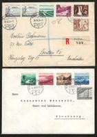 1954/1955 : 2 Briefe mit Pro Patria Ausgaben