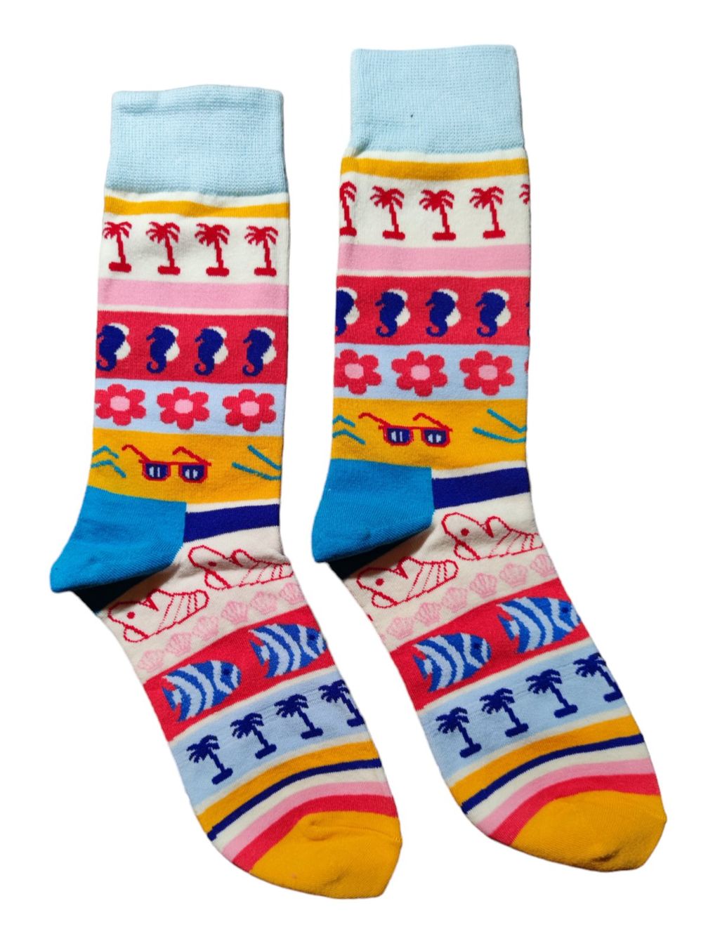 Socken: Socken Muster / Seepferdchen / Palmen / Brillen / Blumen – Neu und originalverpackt aus Zürich von amysmith