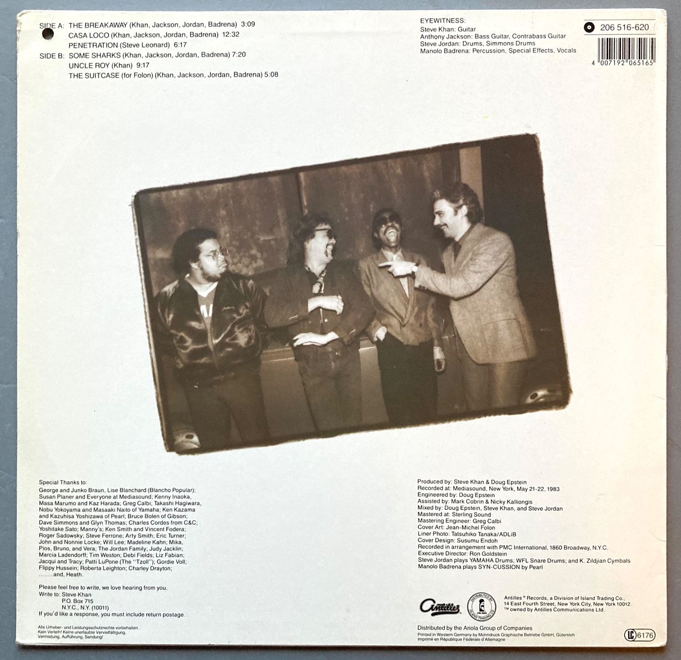 Vinyles: STEVE KHAN - CASA LOCO – D'occasion à Poliez-Pittet par Newtown-Records 1