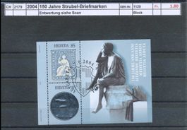 2004 "150 Jahre Strubel-Briefmarken", Sonderblock gestempelt