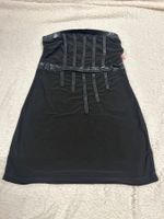 Minikleid Kleid Trägerlos Schwarz Gr M/L NEU Gratis Versand