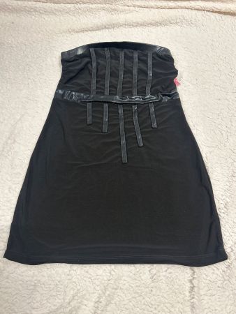 Minikleid Kleid Partykleid Trägerlos Schwarz Gr M/L NEU