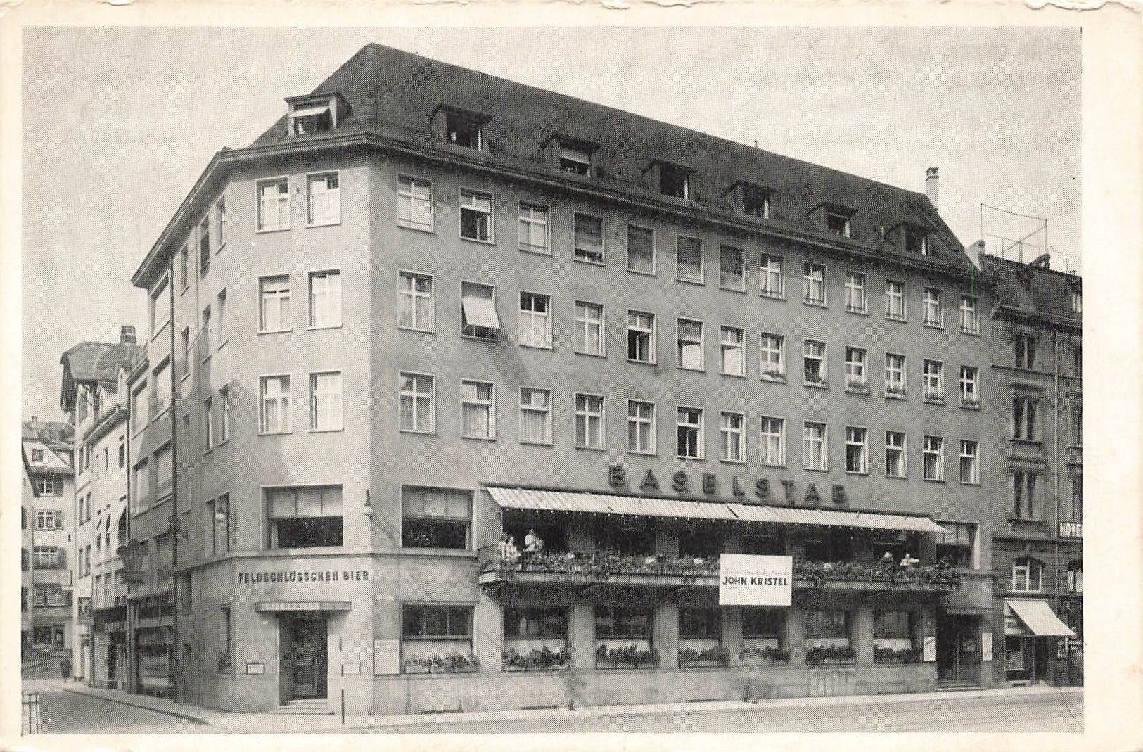 Cartoline postali: Basel (BS) Grand Restaurant Baselstab – Usato da Biasca venduto da Blenio71