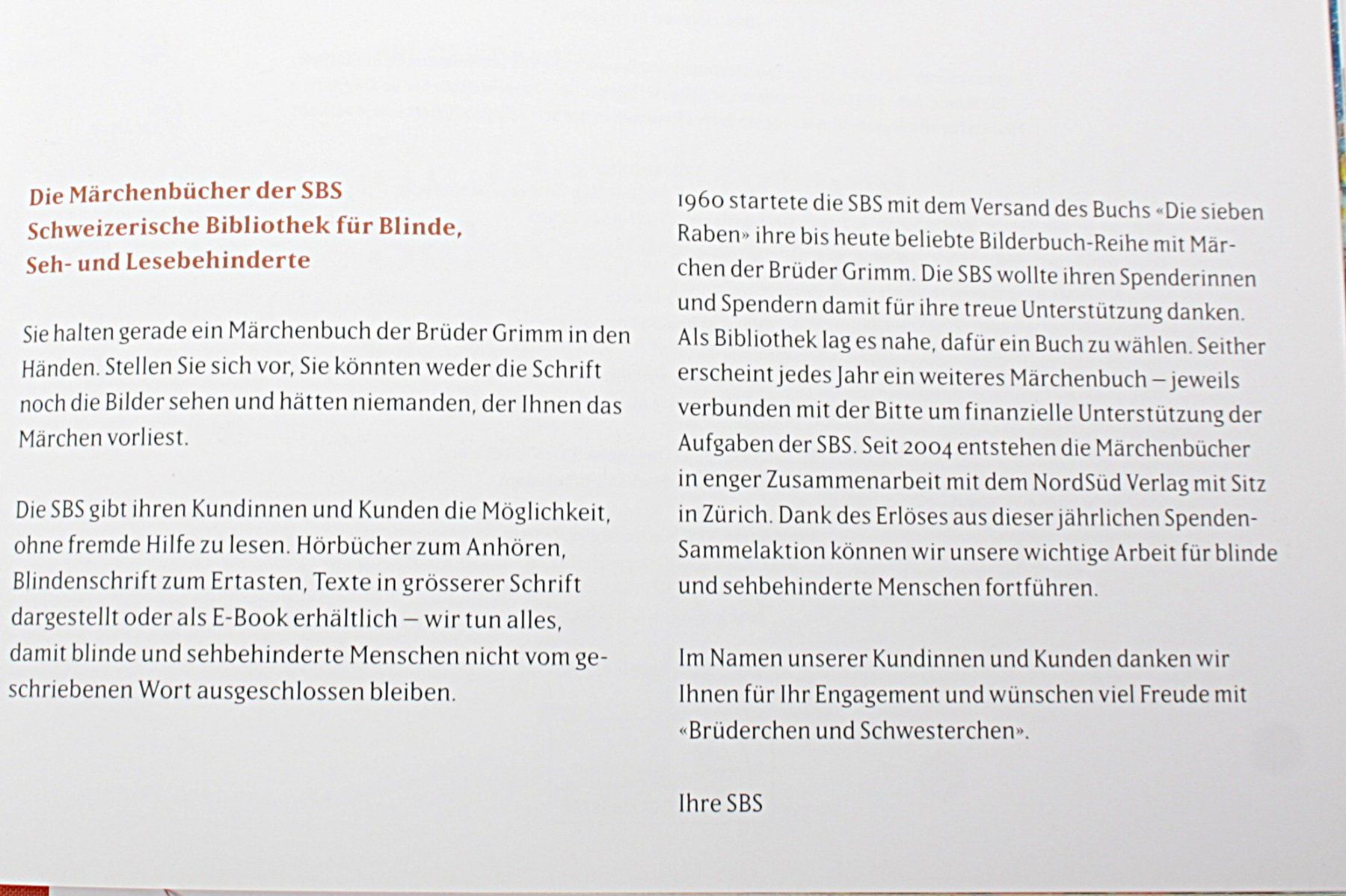 Bücher: Brüderchen und Schwesterchen - GEBRÜDER GRIMM – Gebraucht aus Zollikofen von Restwert_Zollikofen 3