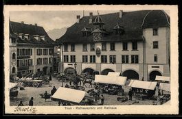 Thun, Rathausplatz u. Rathaus, Pferdekut