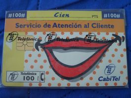 Telefonkarte Telefonica CabiTel Spanien gebraucht Zustand