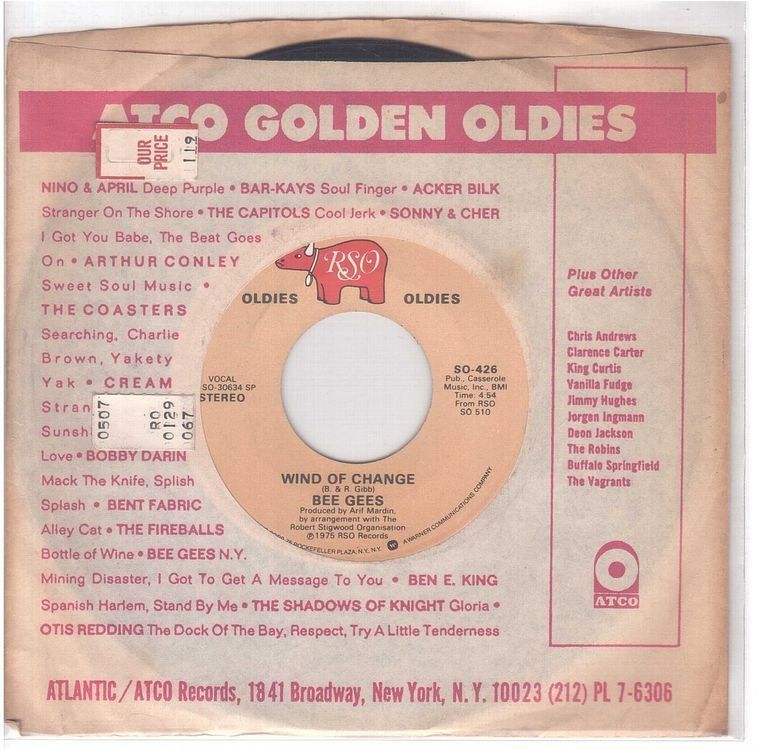 Schallplatten: Bee Gees  --  Wind of Change  Single7 – Gebraucht aus Rheinau von thespecials