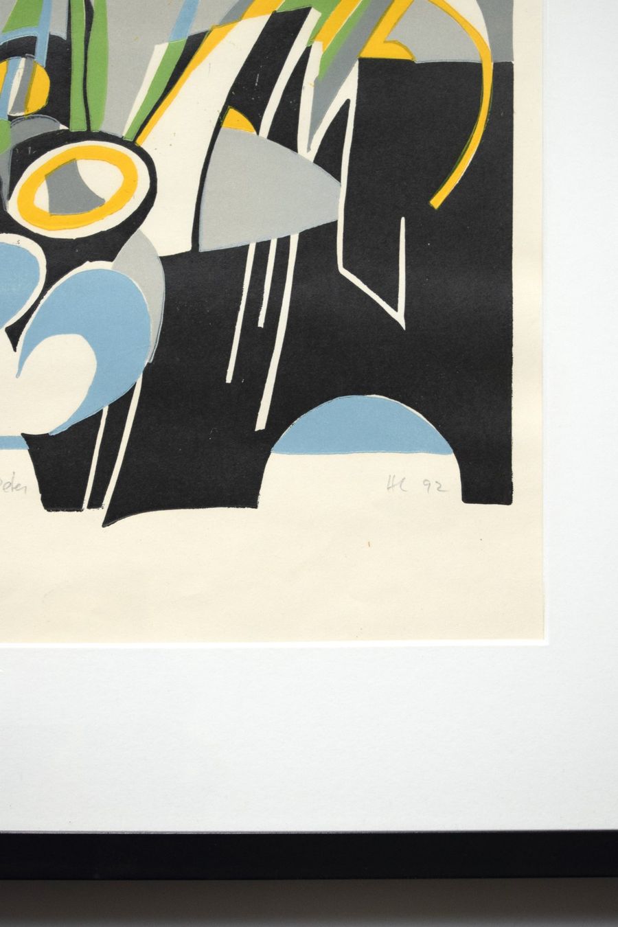 Xilografie: Abstrakt Monogramm HL Abstrakte Kunst monogrammiert – Usato da Zürich venduto da Kunstvoll 5
